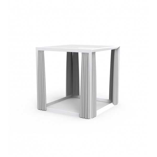 Pergola Cubique avec Rideaux VELA de Vondom Couleur Blanche