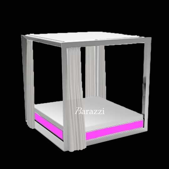 VELA DAYBED Carré Lumineux RGB Pergola avec Rideaux - VONDOM
