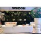 Vondom Stand at the Milan Furniture Fair with the SUAVE Modular Sofa Two and Three Places in Outdoor Fabric