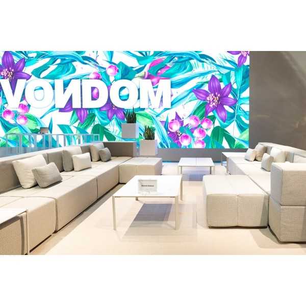 TABLET Modular Sofa Three Places in Outdoor Fabric at the Milan Furniture Fair by VONDOM