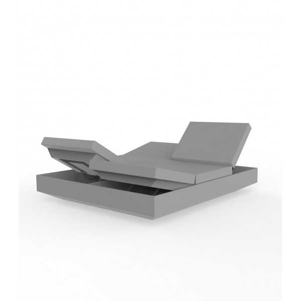 Transat 2 places Vela Daybed 4 Dossiers Inclinables par Vondom - Acier Mat