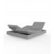 Chaise longue 2 Places Vela Daybed by Vondom with 4 Reclining Backrests - Steel Color with Matt Finish