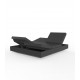 Outdoor Sofa 2 Places Vela Daybed by Vondom with 4 Reclining Backrests - Anthracite Color with Matt Finish