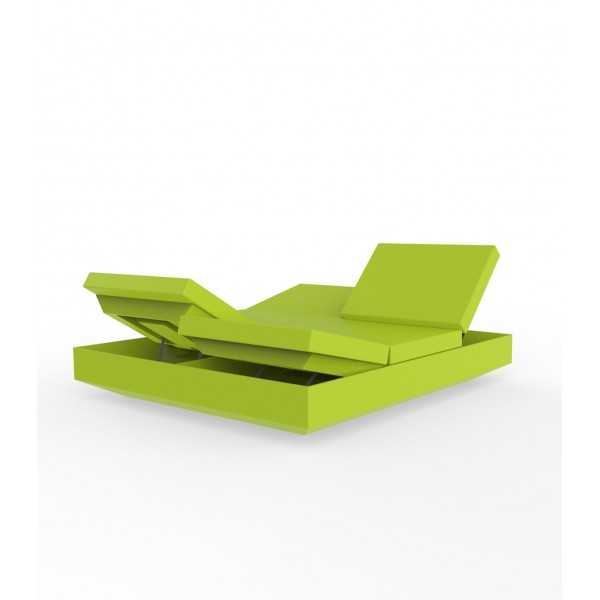 Sofa Outdoor 2 places Vela Daybed 4 Dossiers Inclinables par Vondom - Pistache Laque