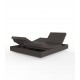 Chaise Longue 2 places Vela Daybed 4 Dossiers Inclinables par Vondom - Bronze Mat