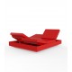 Outdoor Couch for 2 Vela Daybed by Vondom with 4 Reclining Backrests - Red Color with Matt Finish