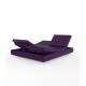 Poolside Sunbed for 2 Vela Daybed by Vondom with 4 Reclining Backrests - Plum Color with Matt Finish