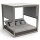 VELA DAYBED Carré Inclinable x4 Mat Pergola avec Stores - VONDOM