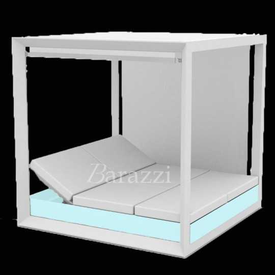 VELA DAYBED RGB LED Light Square Reclining x4 Canopy with Blinds - VONDOM
