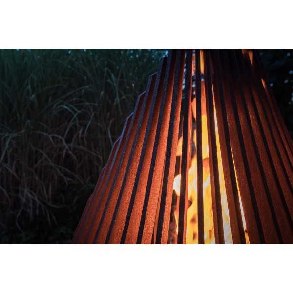 Corten Steel Fireplace Dewdrop Glowbus