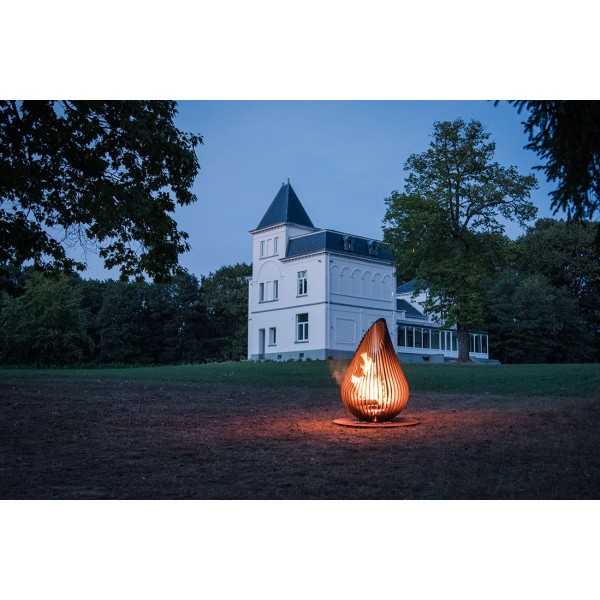 Cheminee Exterieure Dewdrop XL Glowbus Jardin