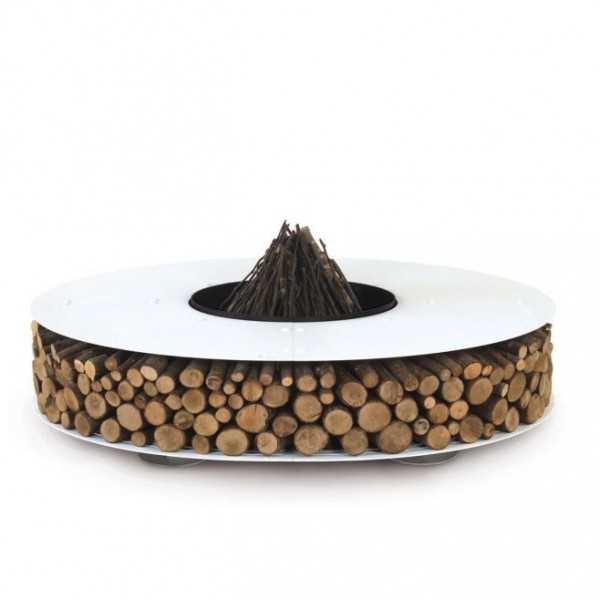 ZERO 150 Outdoor White Fire Pit ideal for Bar Restaurant Terrace Garden