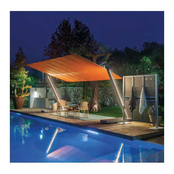 Flexy Zen Parasol Grand Taille - La structure en aluminium et la visserie en inox