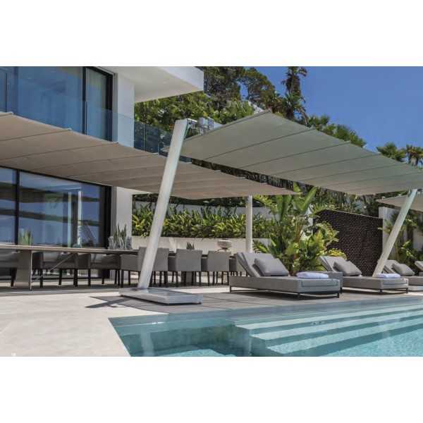 Flexy Zen Parasol Orientable Rectangulaire en aluminium