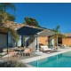 FLEXY TWIN Sun Umbrella with 2 sliding canopies Ideal Poolside and Terrace