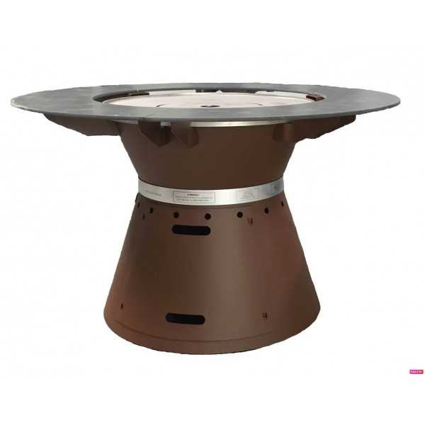 Brasero Vulx - FUSION MEDIUM BOIS Table extérieur Barbecue Brasero Barbecue 8 couverts VULX