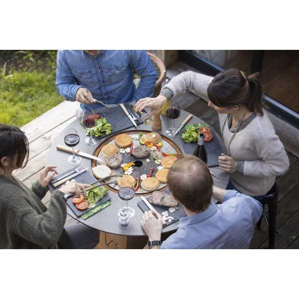 Table barbecue 4 places avec plancha pour terrasse de restaurant modèle MAGMA High Gaz de Vulx
