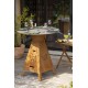Industrial style high table with gas grill and integrated brazier MAGMA Gaz from VULX