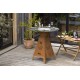 Industrial 4-seater high table with gas barbecue and integrated brazier MAGMA Gas from VULX
