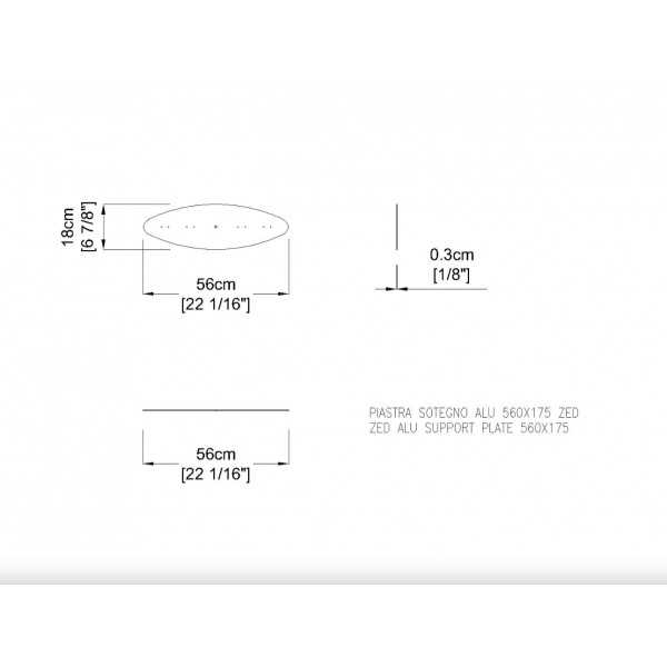 Base pour brise vent paravent extérieur FIM 56CM 18CM