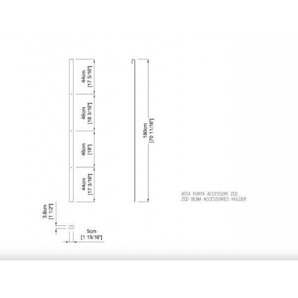 Tiges métalliques verticales 3 types Separateur terasse