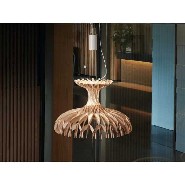 Dome 60/01 - LED Pendant Lamp In Beech Veneer