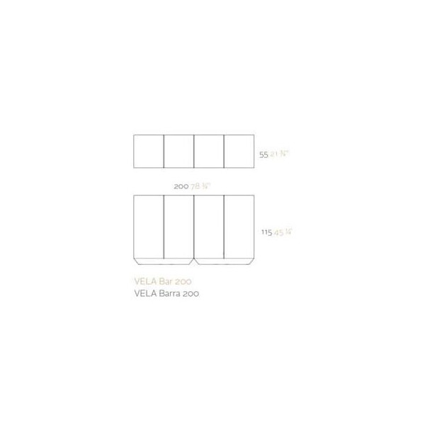 Module droit 200 Vela Bar