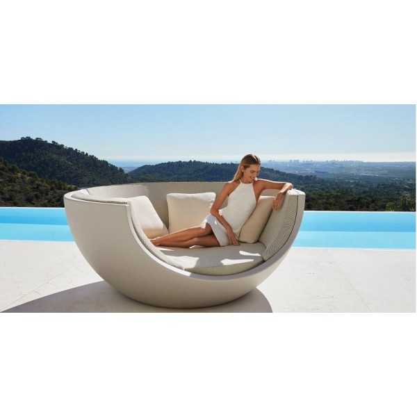 Lit de soleil cocoon ULM MOON DAYBED - Grand Transat Rond - Vondom