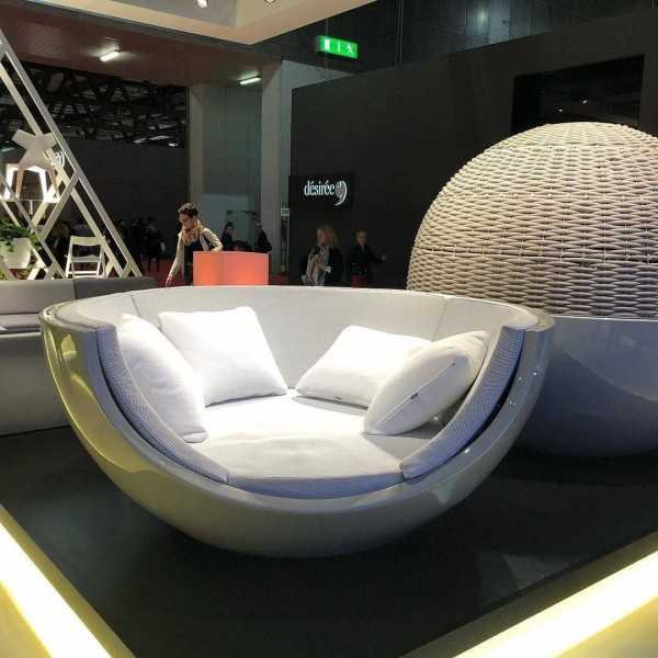 ULM MOON DAYBED Bright White - Rounded Deckchair XL - Vondom