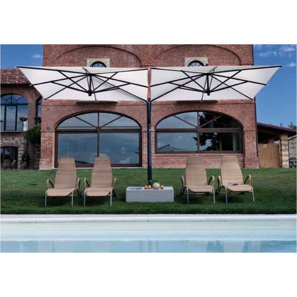 Soleado Parasol Double avec Pied Excentre par Fim