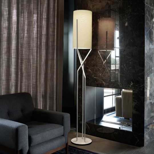 Lampe Aura Slide Design Blanc ivoire et gris perle