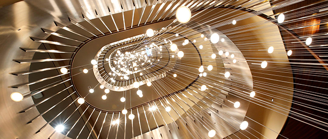 giant suspension light for luxury hotel