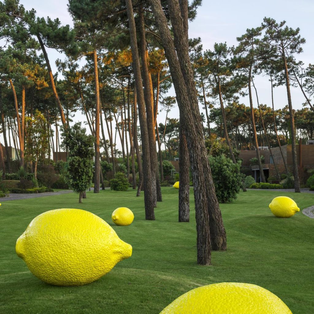 Lemon brilliant varnish - giant fruit sculpture indoor outdoor - Bull & Stein