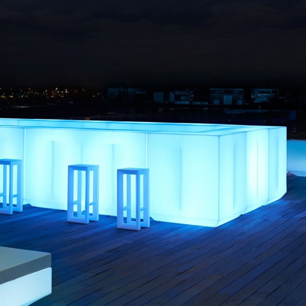 VELA bar 100 illuminated white - straight illuminated module - VONDOM