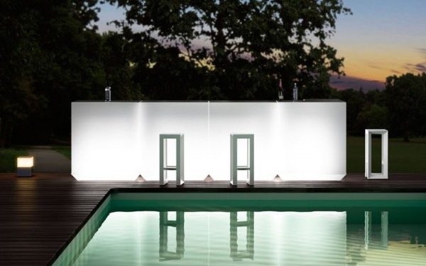 Vela bar 200 luminous white right bar module - VONDOM