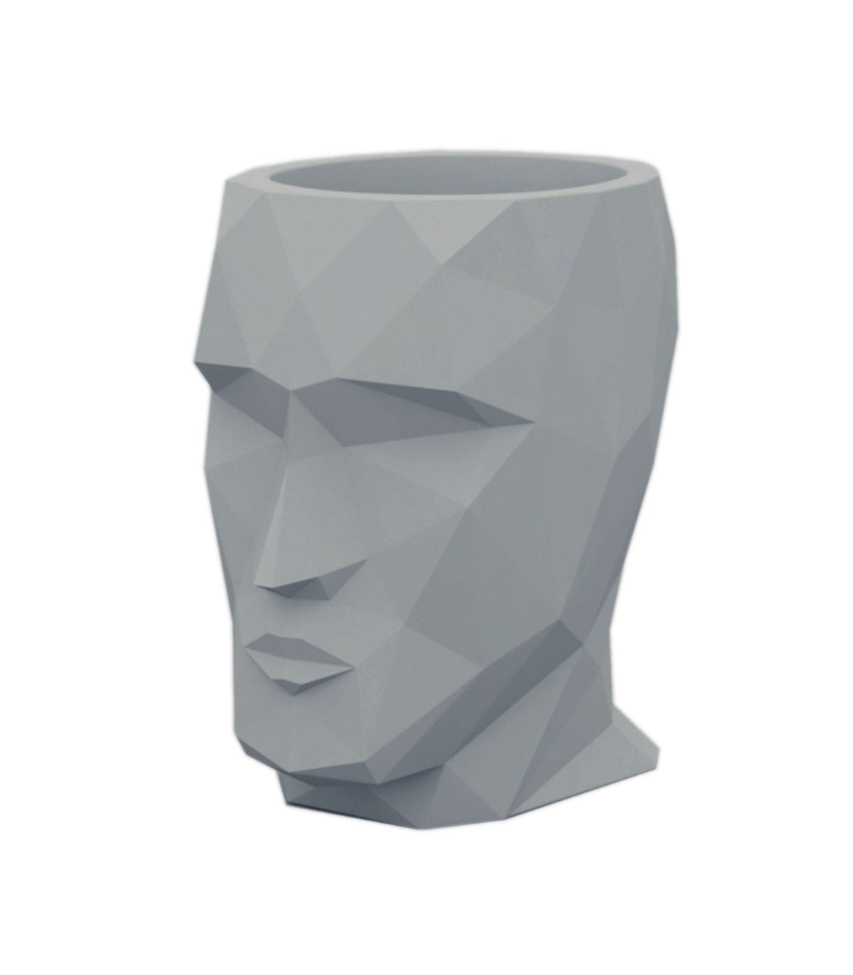 ADAN pots de fleur design finition mate - gris acier
