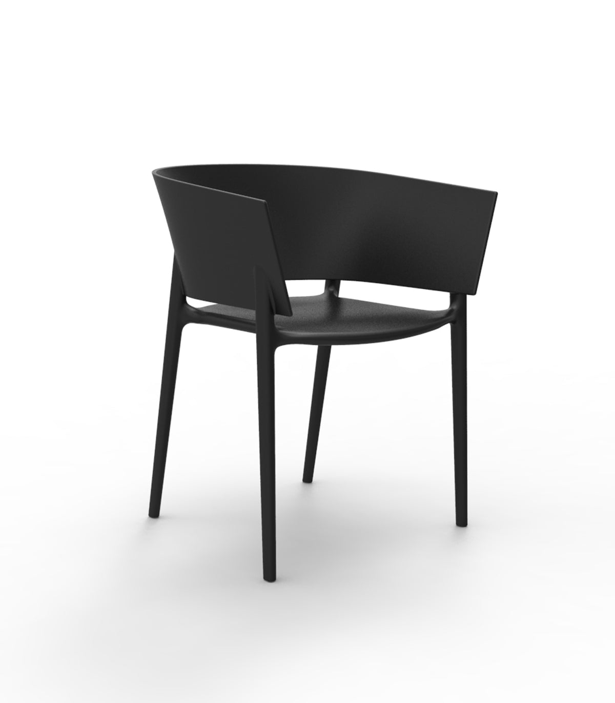 Chair Black Color AFRICA by Vondom for Professionals