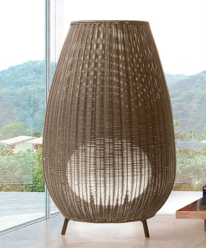 Décoration Luminaire contemporain, lampe design, abat-jour en osier - AMPHORA 01