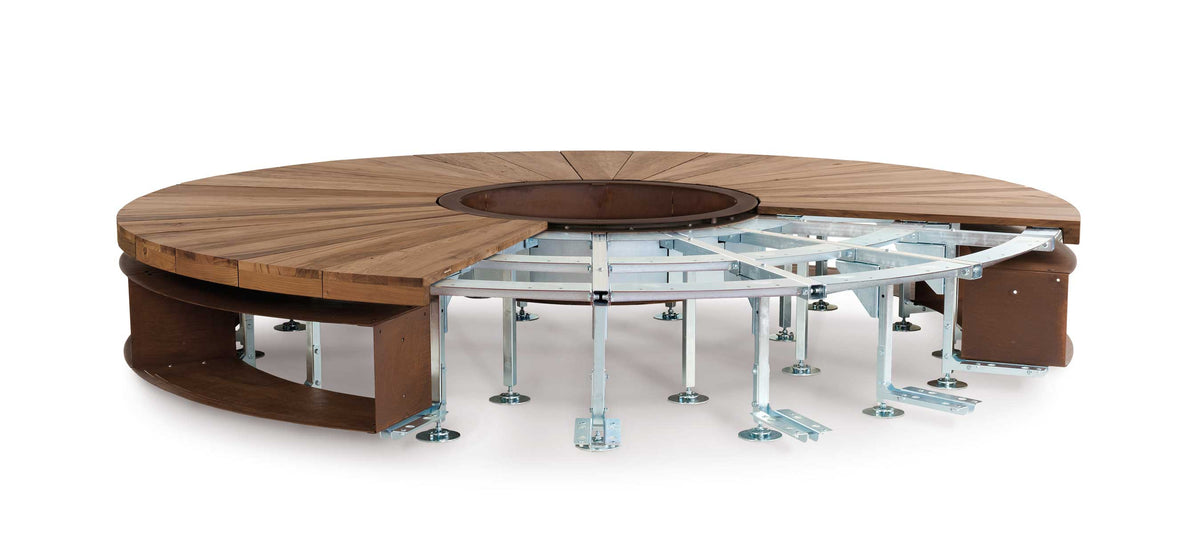 Structure - Artù - Brasero Géant en Bois de Châtaignier - AK47