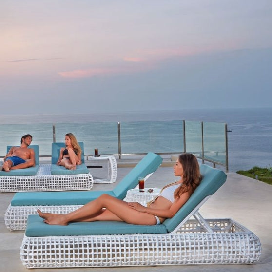 Double sun lounger 213 cm for 2 people SKYLINE DESIGN