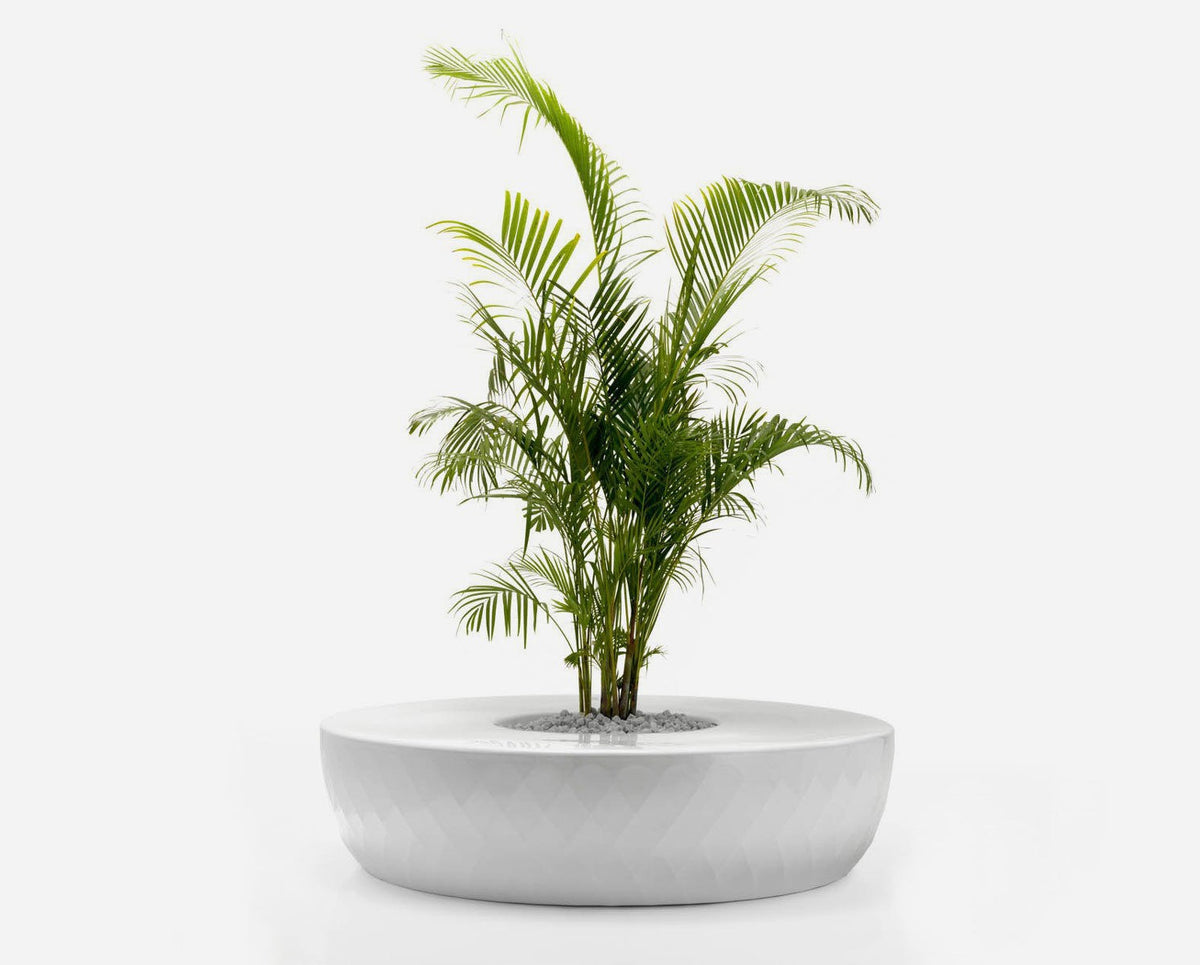 Circular Planter with integrated bench VASES ISLAND  - Indoor and Outdoor - Waterproof fabrics