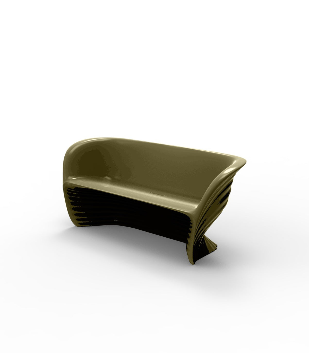 Canapé Design Biophilia Vondom laqué - khaki