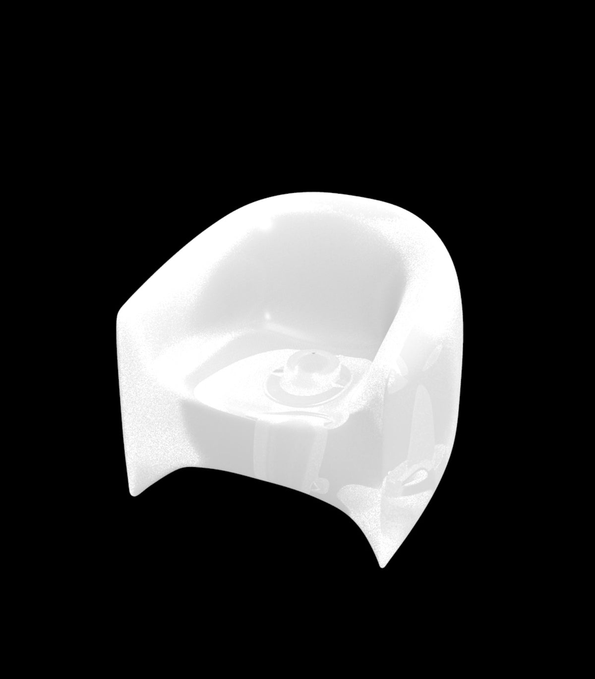 Illustration Fauteuil Lumineux Blanc BLOW par Vondom