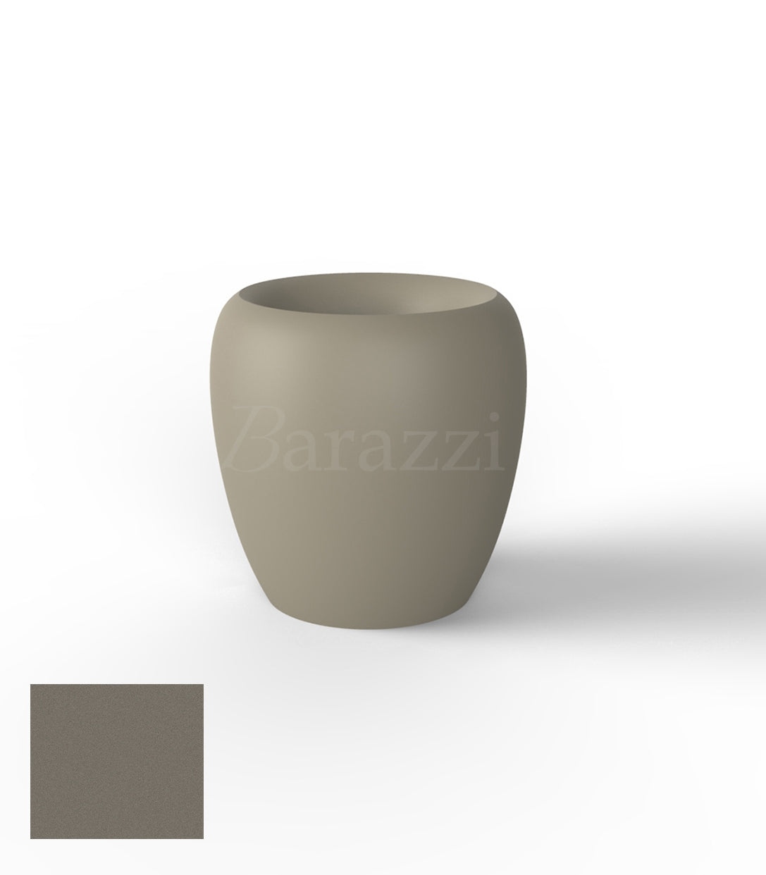 LOW Pots 40 Taupe Polyethylene Mat Vondom