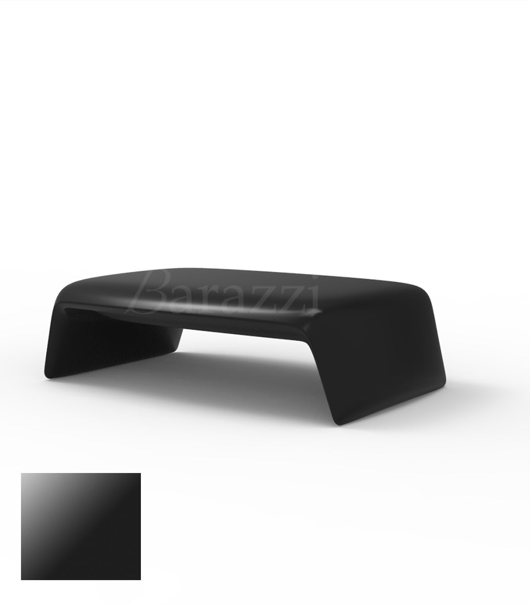 BLOW Table Basse Noir Polyethylene Laque Vondom