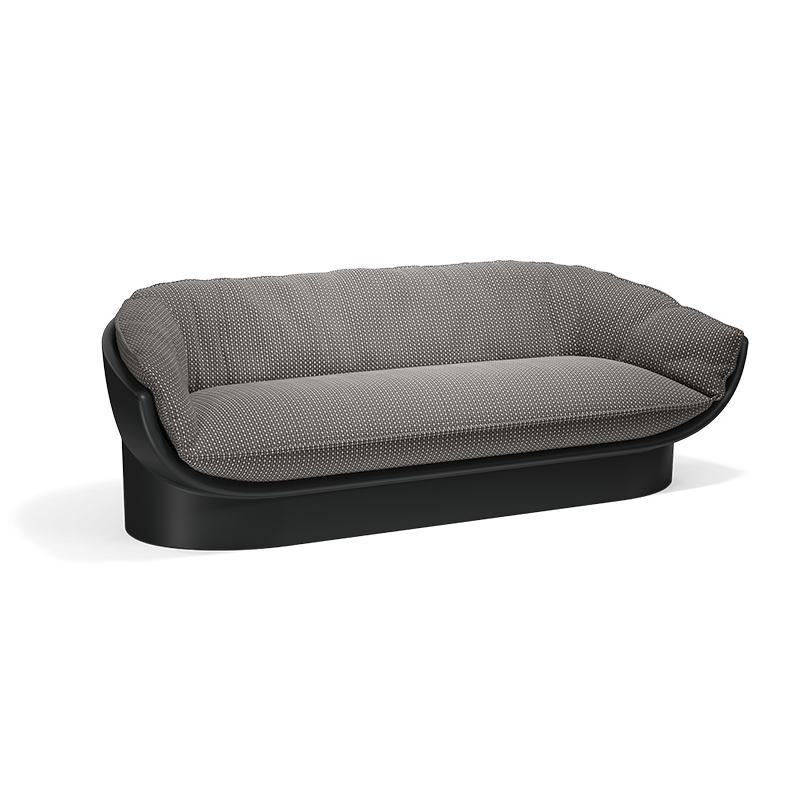 Luna Vondom 3-Seater Indoor Outdoor Sofa in black
