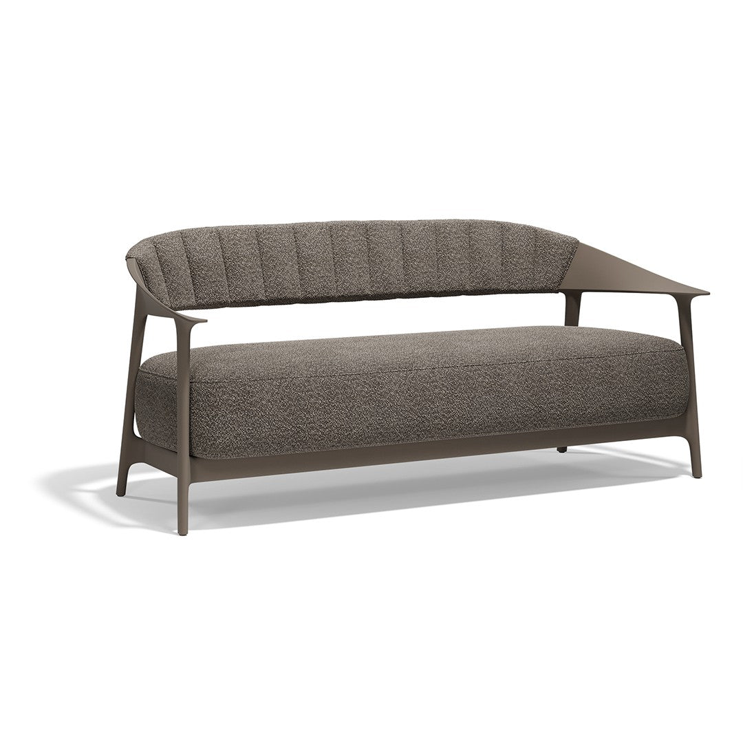 3-seater upholstered indoor/outdoor sofa with taupe upholstered backrest, Africa, Vondom