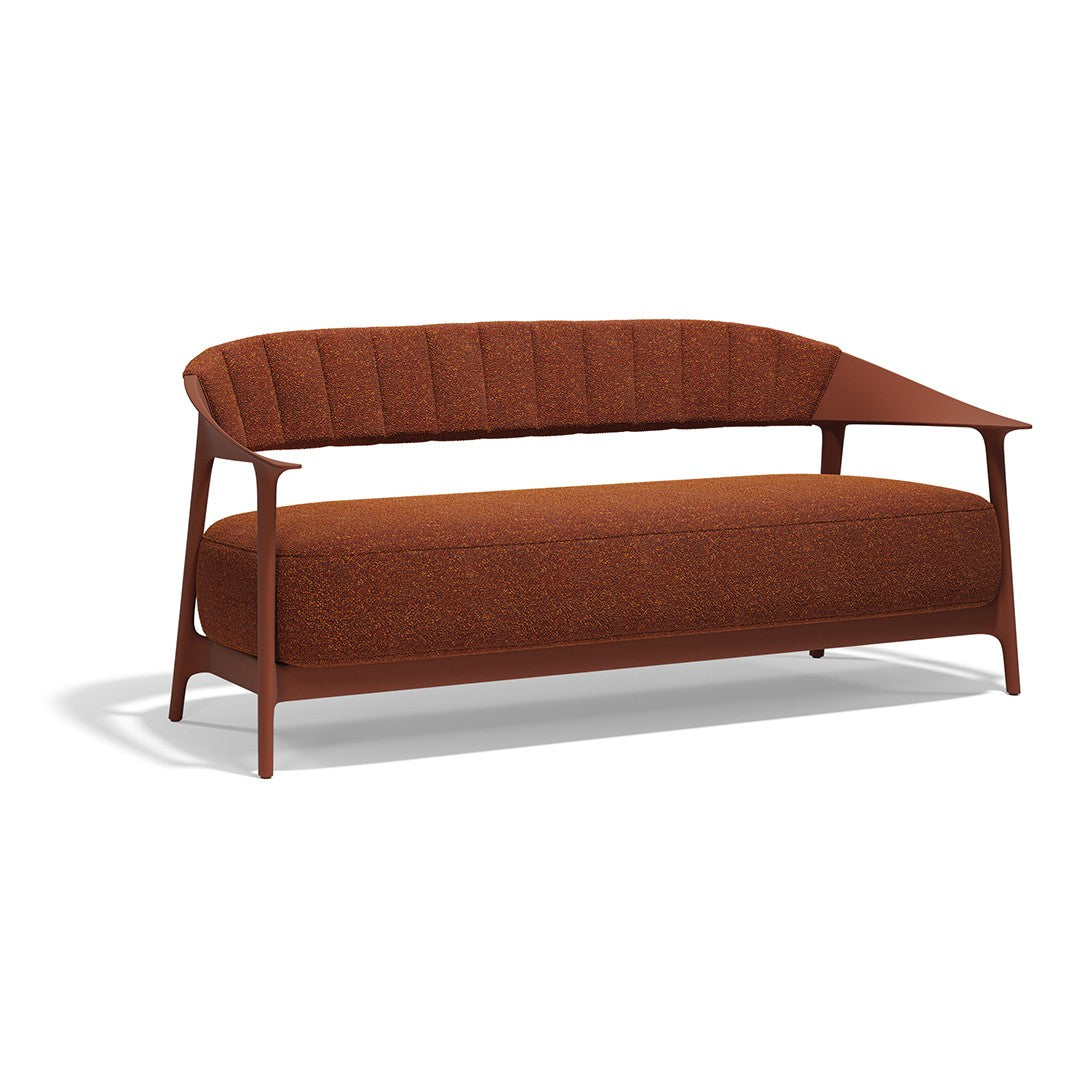 3-seater upholstered indoor/outdoor sofa with upholstered backrest clay Africa Vondom
