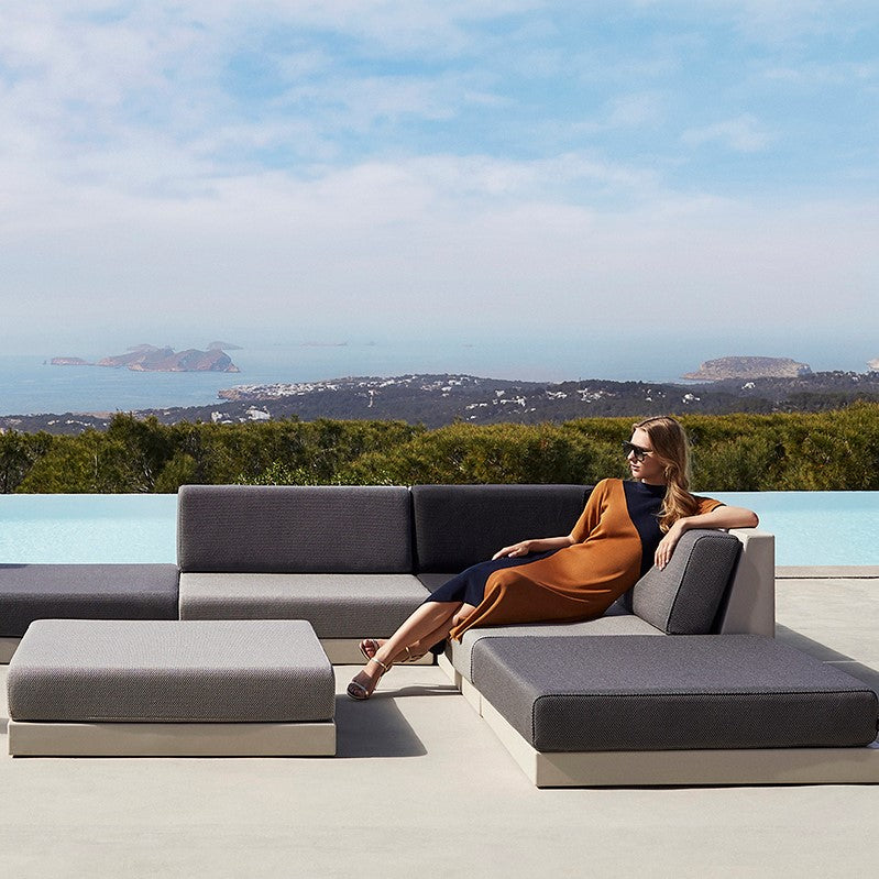 PIXEL SOFA MODULE LONG CHAIR RGB : Lighted Modular Outdoor Sofa