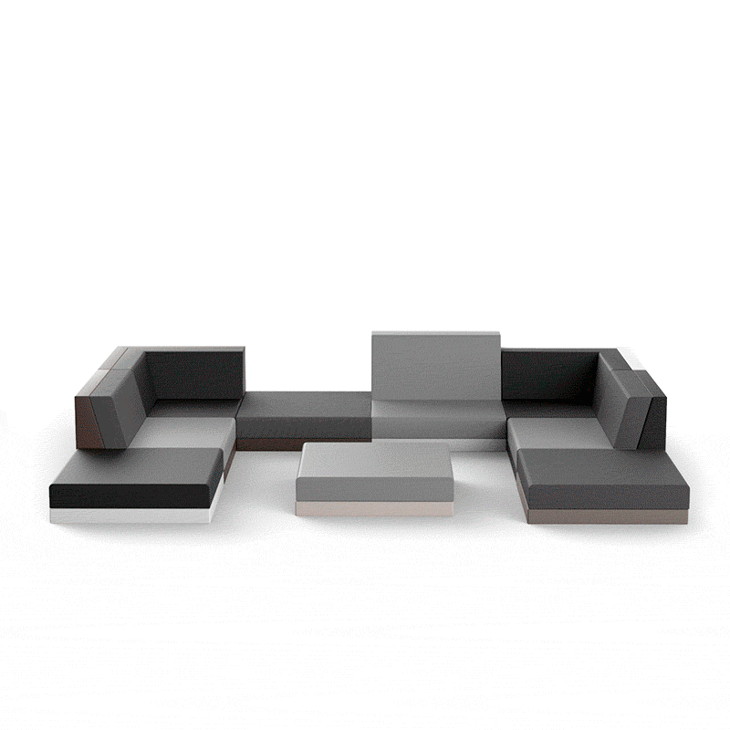 CANAPE PIXEL MODULE SANS ACCOUDOIR RGB : Canapé Personnalisable Extérieur RGB